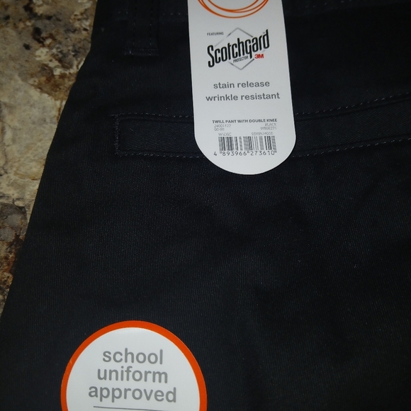 Classic Black Pants.Wonder Nation adjustable waste twill pants 10 Nwt - Picture 4 of 5